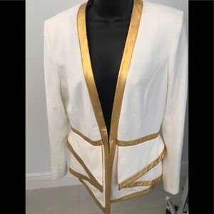 Jacket new never worn  cream /gold trim very nice